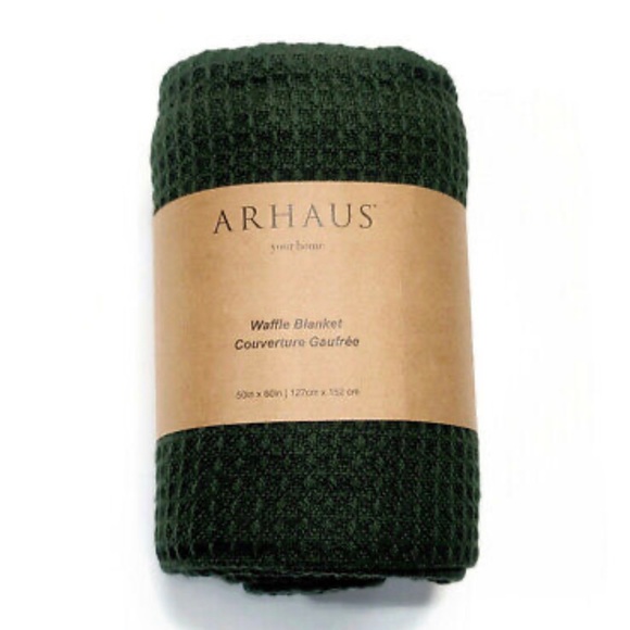 🤍 2 for $75 🤍 ARHAUS Waffle Weave Knit Throw Blanket 100% Cotton - Picture 4 of 4